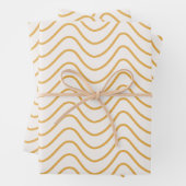 Zickzack Muster Gelb und Creme Zigzag Geschenkpapier Set (Beispiel)
