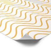 Zickzack Muster Gelb und Creme Zigzag Poster (Ecke)