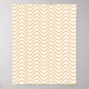 Zickzack Muster Gelb und Creme Zigzag Poster