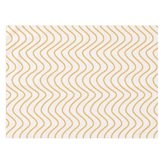 Zickzack Muster Gelb und Creme Zigzag Tischdecke (Vorderseite (Horizontal))