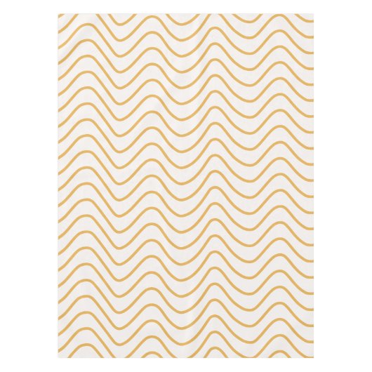 Zickzack Muster Gelb und Creme Zigzag Tischdecke (Vorderseite)