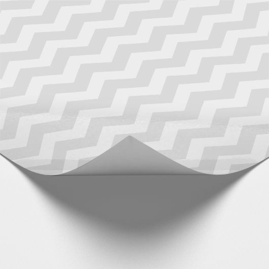 Zickzack Muster grau-weiß Geschenkpapier (Ecke)