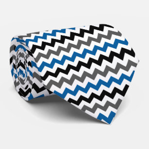 Zickzack Muster-Hintergrund-blaues Grau Krawatte