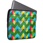 Zickzack Muster Holz #10 Laptopschutzhülle (Vorne Rechts)