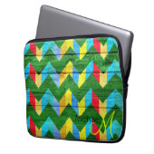 Zickzack Muster Holz #10 Laptopschutzhülle (Vorderseite Links)