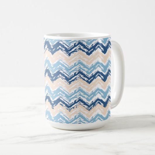 Zickzack Muster im Pazifischen Ozean Kaffeetasse (VorderseiteRechts)