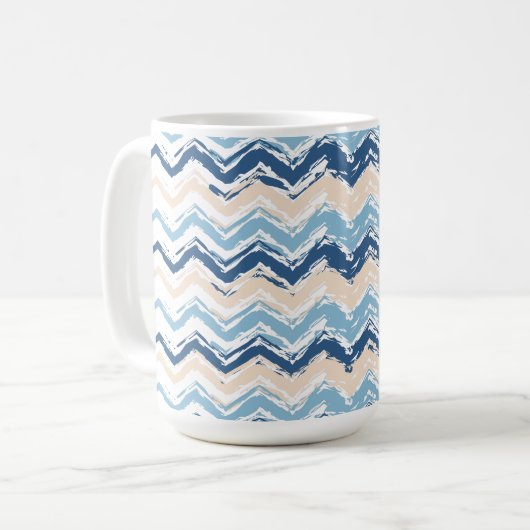 Zickzack Muster im Pazifischen Ozean Kaffeetasse (Vorderseite Links)