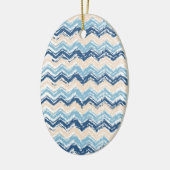 Zickzack Muster im Pazifischen Ozean Keramik Ornament (Links)