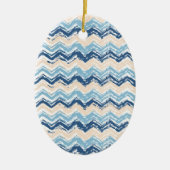 Zickzack Muster im Pazifischen Ozean Keramik Ornament (Vorne)