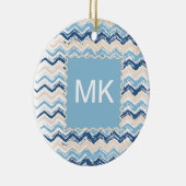 Zickzack Muster im Pazifischen Ozean Keramik Ornament (Rechts)