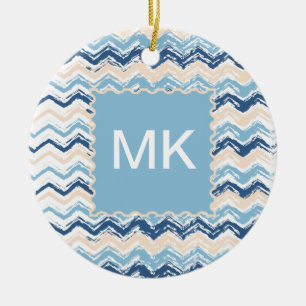 Zickzack Muster im Pazifischen Ozean Keramik Ornament