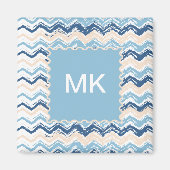 Zickzack Muster im Pazifischen Ozean Magnet (Vorne)