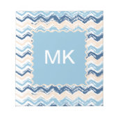 Zickzack Muster im Pazifischen Ozean Notizblock (Vorderseite)