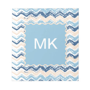 Zickzack Muster im Pazifischen Ozean Notizblock