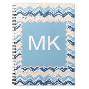 Zickzack Muster im Pazifischen Ozean Notizblock