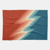 Zickzack Muster im Retrostil Geschirrtuch (Horizontal)