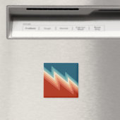 Zickzack Muster im Retrostil Magnet (In Situ (Geschirrspüler))