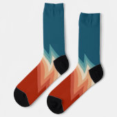Zickzack Muster im Retrostil Socken (Linkes Detail)