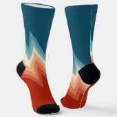 Zickzack Muster im Retrostil Socken (Gewinkelt)
