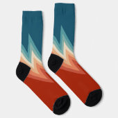 Zickzack Muster im Retrostil Socken (Rechts)