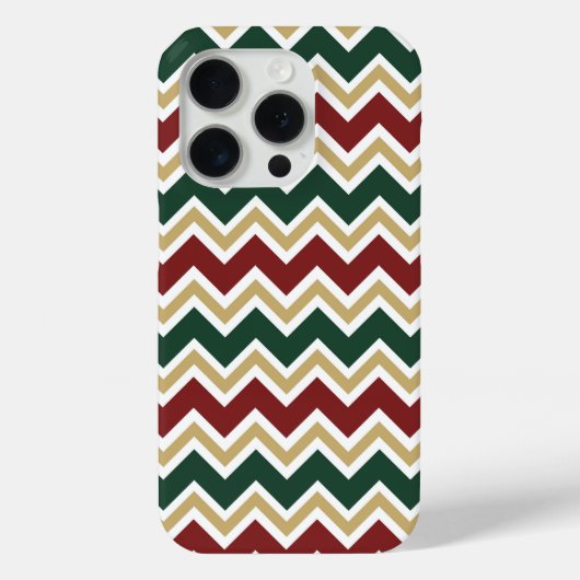 Zickzack Muster in den roten Grün Case-Mate iPhone Hülle (Rückseite)