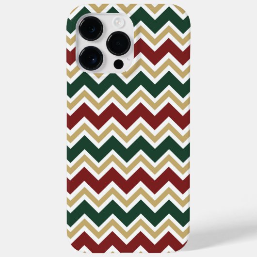 Zickzack Muster in den roten Grün Case-Mate iPhone Hülle (Rückseite)