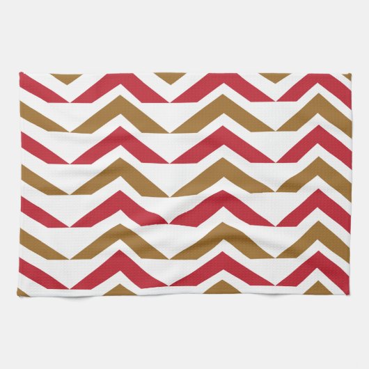 Zickzack Muster in grün Geschirrtuch (Horizontal)