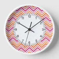 Zickzack Muster in Orange und Hot Pink