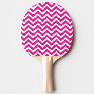 Zickzack Muster in Pink und Weiß Tischtennis Schläger