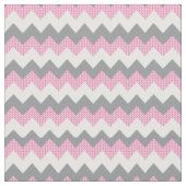 Zickzack Muster in Rosa, Weiß und Grau Stoff (Nahaufnahme)