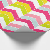 Zickzack Muster in rosa ZigZag Geschenkpapier (Ecke)
