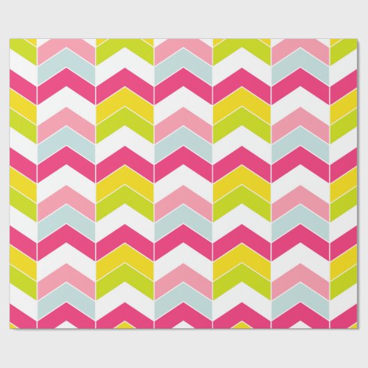 Zickzack Muster in rosa ZigZag Geschenkpapier (Flach)