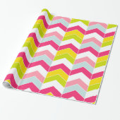 Zickzack Muster in rosa ZigZag Geschenkpapier (Ungerollt)