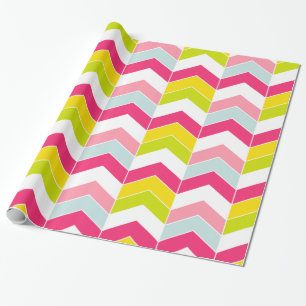 Zickzack Muster in rosa ZigZag Geschenkpapier