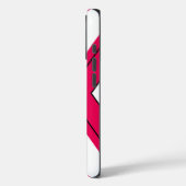 Zickzack Muster in Rot und Weiß Case-Mate iPhone Hülle (Rückseite / Links)