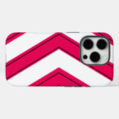 Zickzack Muster in Rot und Weiß Case-Mate iPhone Hülle (Rückseite (Horizontal))