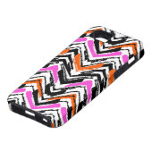 Zickzack Muster in Schwarz, Orange und Rosa Case-Mate iPhone Hülle (unten)