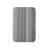 Zickzack-Muster in Schwarzweiß Badematte (Vorderseite Vertikal)