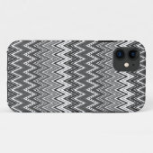 Zickzack-Muster in Schwarzweiß Case-Mate iPhone Hülle (Rückseite (Horizontal))