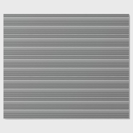 Zickzack-Muster in Schwarzweiß Geschenkpapier (Flach)