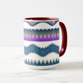 Zickzack-Muster-Kaffeetasse Tasse (VorderseiteRechts)