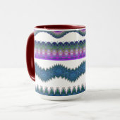 Zickzack-Muster-Kaffeetasse Tasse (Vorderseite Links)