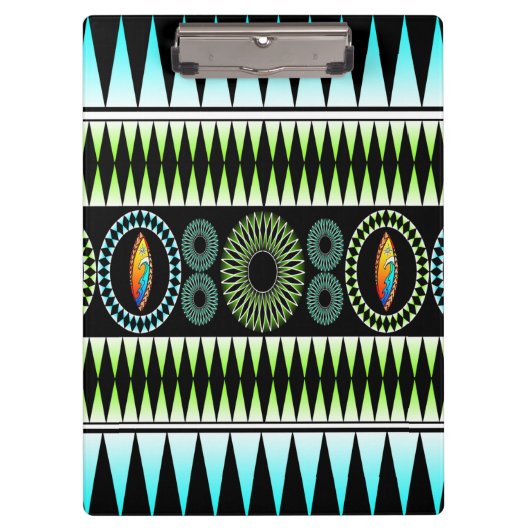 Zickzack Muster Klemmbrett (Vorderseite)