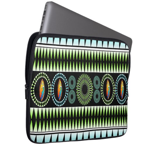 Zickzack Muster Laptopschutzhülle (Vorne Rechts)