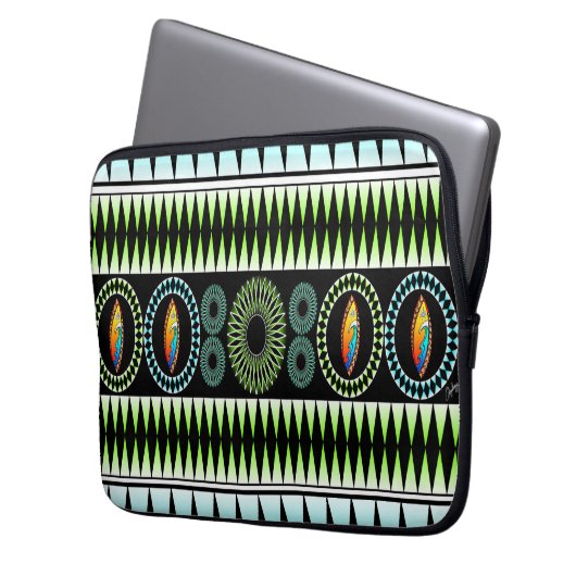 Zickzack Muster Laptopschutzhülle (Vorderseite Links)