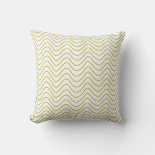 Zickzack Muster Lime Green auf Cream White Zigzag Kissen