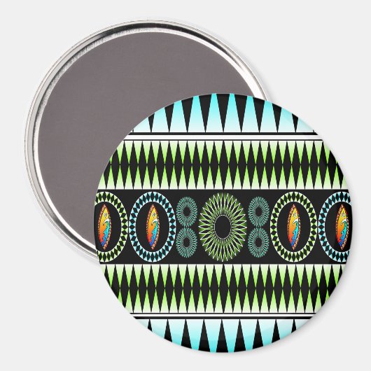 Zickzack Muster Magnet (Vorderseite/Rückseite)