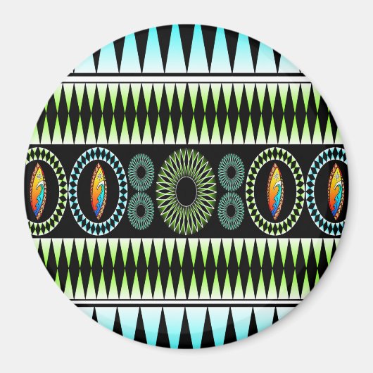 Zickzack Muster Magnet (Vorne)