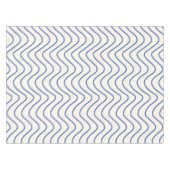 Zickzack Muster Minimale Linie Blau auf Creme Whit Tischdecke (Vorderseite (Horizontal))