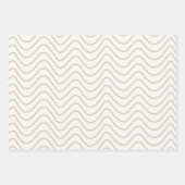 Zickzack Muster mit minimaler Linie weiß und grau Geschenkpapier Set (Vorderseite)